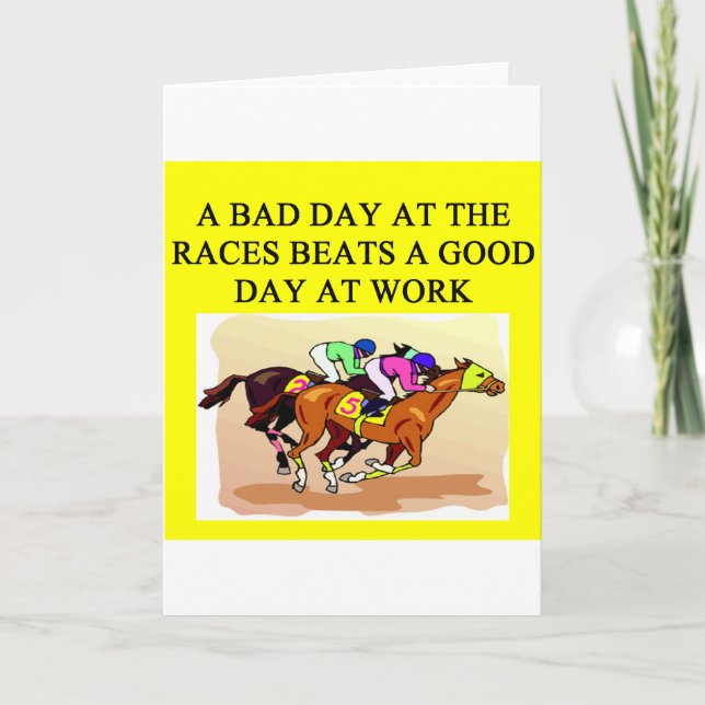 thoroughbred horse racing card (Front)