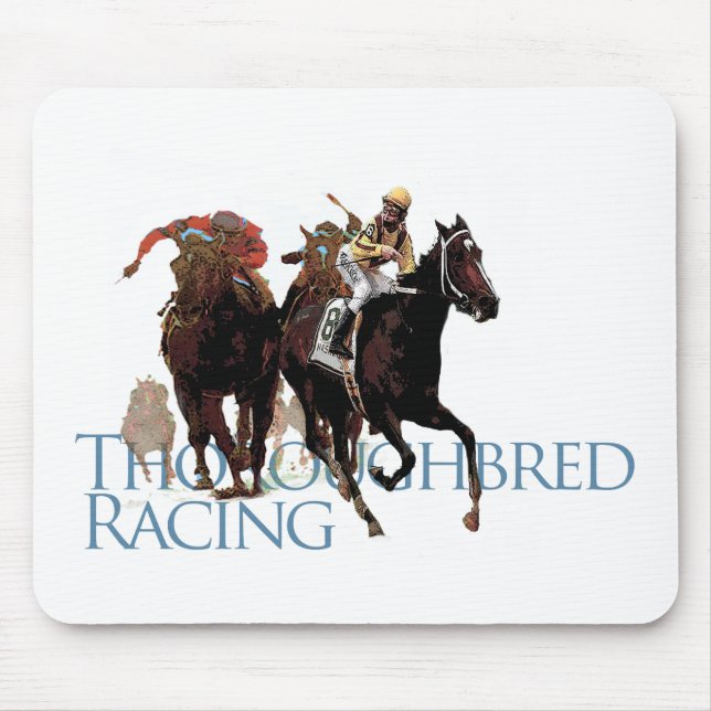 Thoroughbred Horse Racing Gifts Mouse Pad (Front)