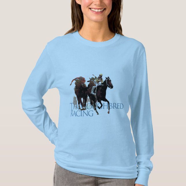 Thoroughbred Horse Racing Gifts T-Shirt (Front)