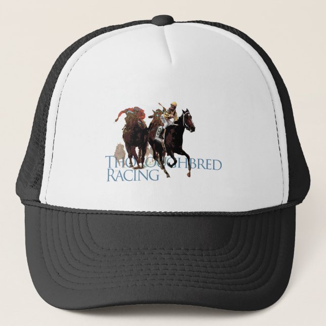 Thoroughbred Horse Racing Gifts Trucker Hat (Front)