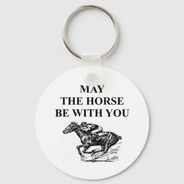 thoroughbred horse racing keychain (Front)