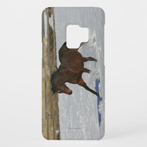 Thoroughbred Horse Running in the Snow Case_Mate Samsung Galaxy S9 Case