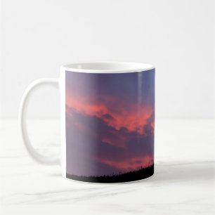 Thoroughbred Horse Silhouetted at Sunrise Coffee Mug