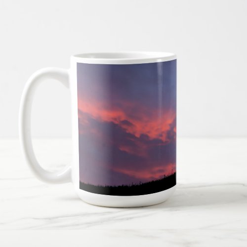 Thoroughbred Horse Silhouetted at Sunrise Coffee Mug