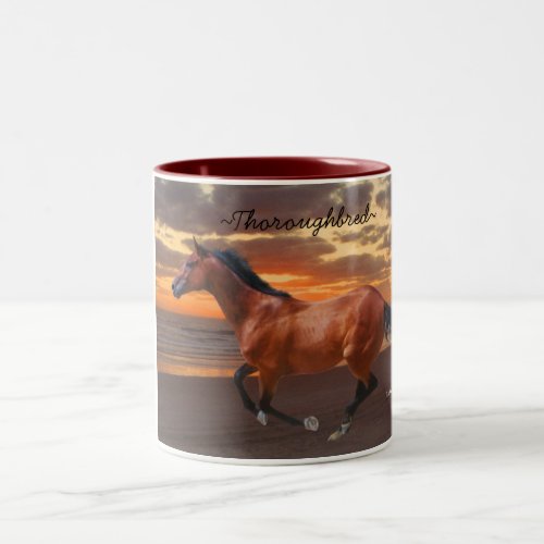 Thoroughbred Horse Sunrise Mug