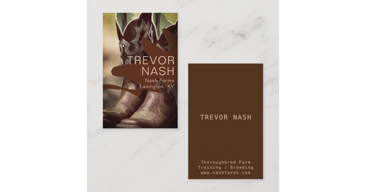 Thoroughbred Horse Trainer Business Cards Zazzle