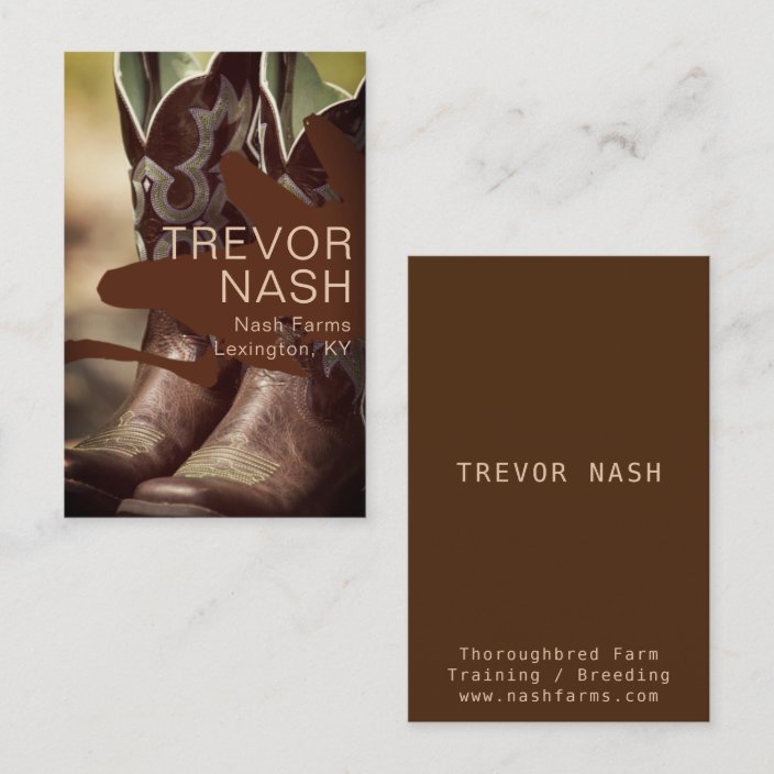 Thoroughbred Horse Trainer Business Cards