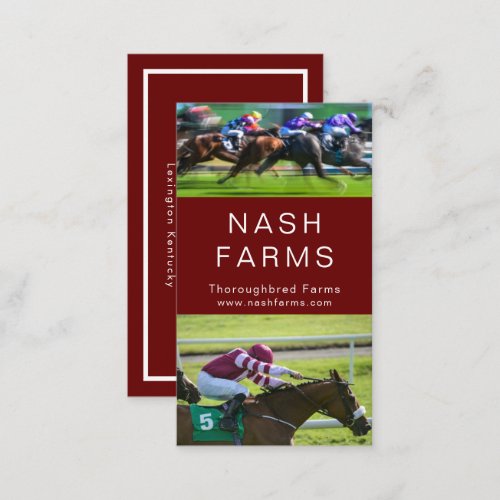 Thoroughbred Horse Trainer Racing Business Cards 