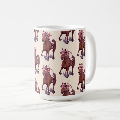 Thoroughbred Horse Wins Classic Race Coffee Mug