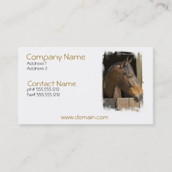 Thoroughbred Horses Business Card by HorseStall at Zazzle