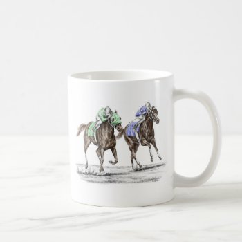 Thoroughbred Horses Racing Coffee Mug by KelliSwan at Zazzle