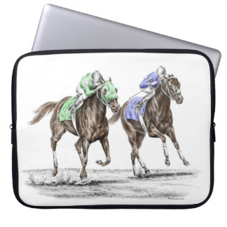 Thoroughbred Horses Racing Laptop Sleeve