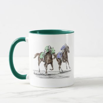 Thoroughbred Horses Racing Mug by KelliSwan at Zazzle