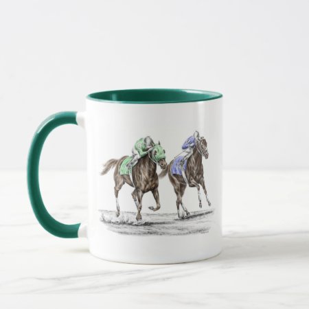 Thoroughbred Horses Racing Mug