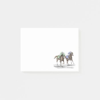 Thoroughbred Horses Racing Post-it Notes by KelliSwan at Zazzle