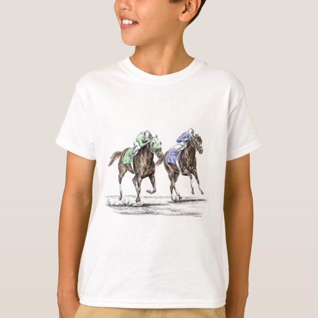 Thoroughbred Horses Racing T-Shirt (Front)