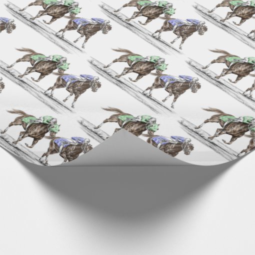 Thoroughbred Horses Racing Wrapping Paper | Zazzle