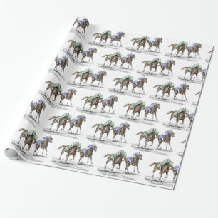 Thoroughbred Horses Racing Wrapping Paper