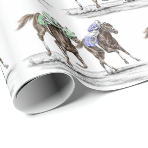 Thoroughbred Horses Racing Wrapping Paper | Zazzle