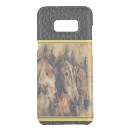 Thoroughbred horses running in a field uncommon samsung galaxy s8+ case