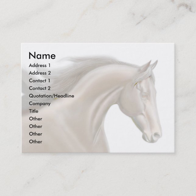 Thoroughbred Profile Card (Front)