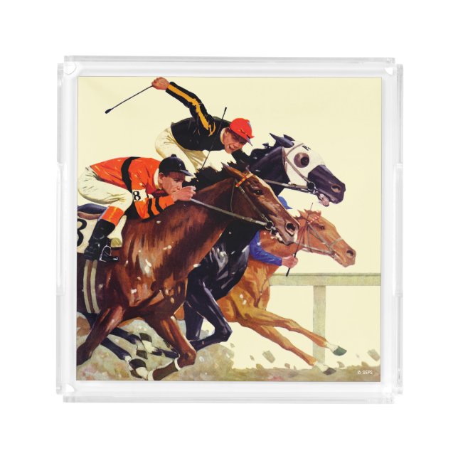 Thoroughbred Race Acrylic Tray (Front)