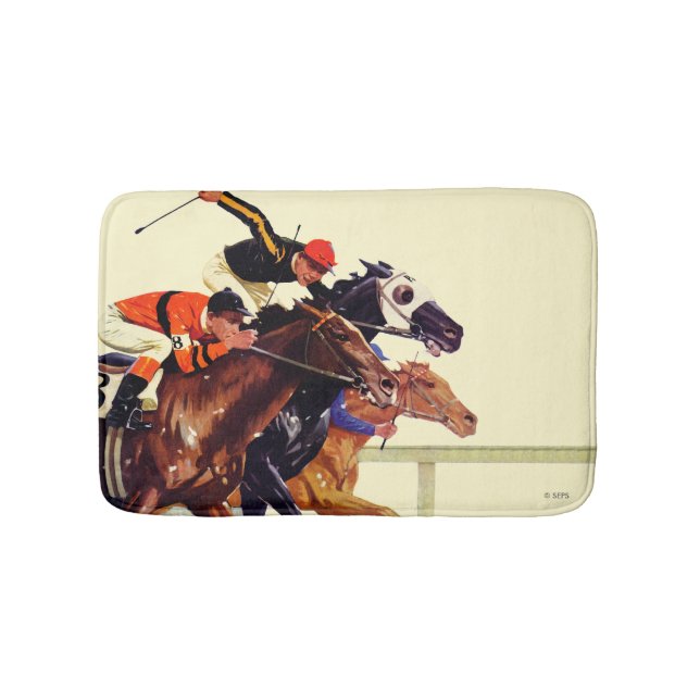 Thoroughbred Race Bathroom Mat (Front)