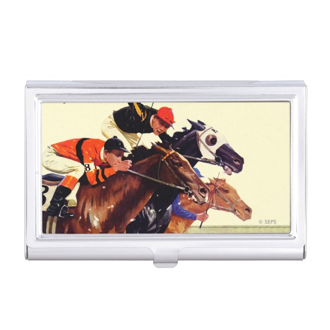 Thoroughbred Race Business Card Case (Front)