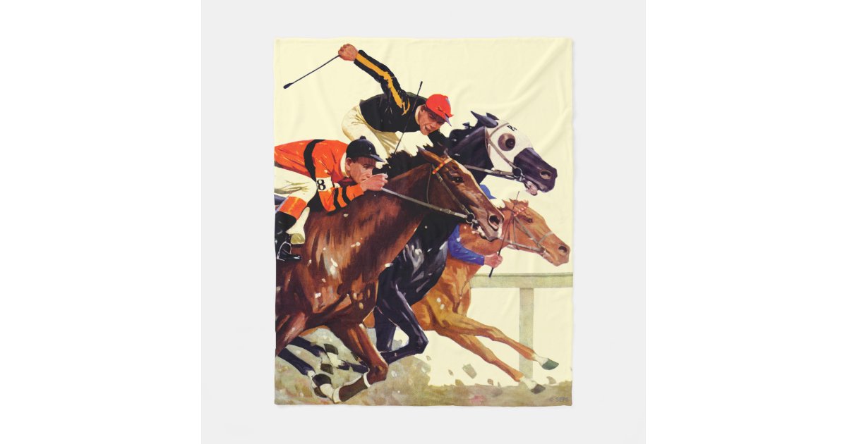 Thoroughbred Race Fleece Blanket Zazzle