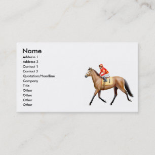 Thoroughbred Race Horse Business Card