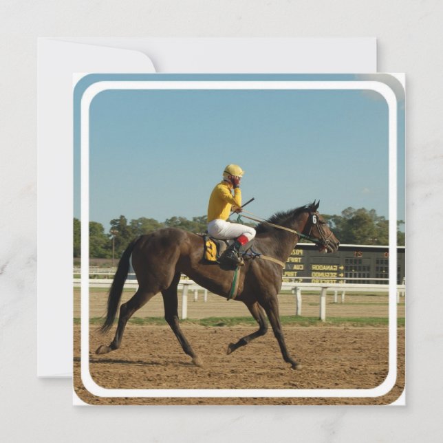 Thoroughbred Race Horse Invitation (Front)