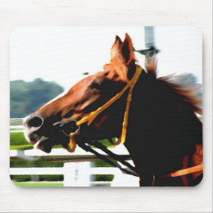 Thoroughbred race horse mouse pad