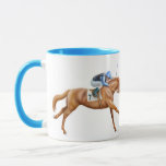 Thoroughbred Race Horse Ringer Mug at Zazzle