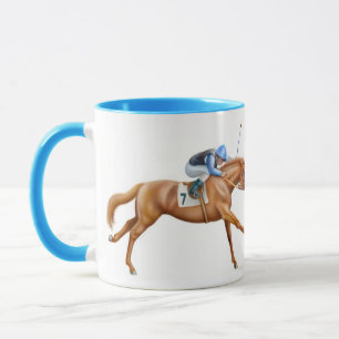 Thoroughbred Race Horse Ringer Mug