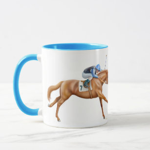 Thoroughbred Race Horse Ringer Mug