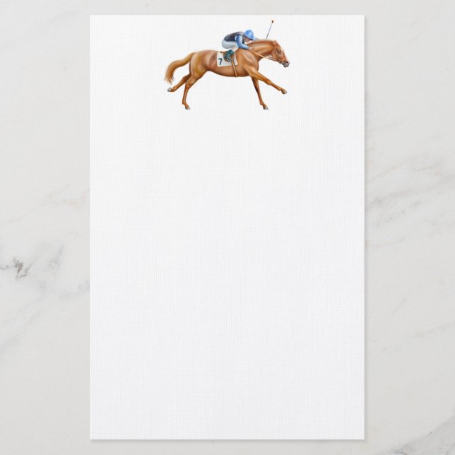 Thoroughbred Race Horse Stationery (Front)