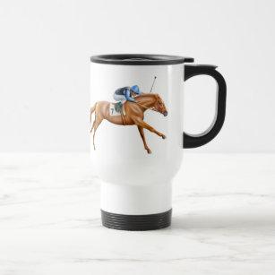 Thoroughbred Race Horse Travel Mug