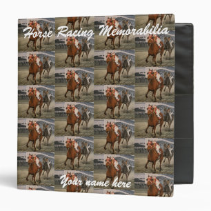 Thoroughbred Race Horse Wins Classic 3 Ring Binder