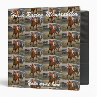 Thoroughbred Race Horse Wins Classic 3 Ring Binder