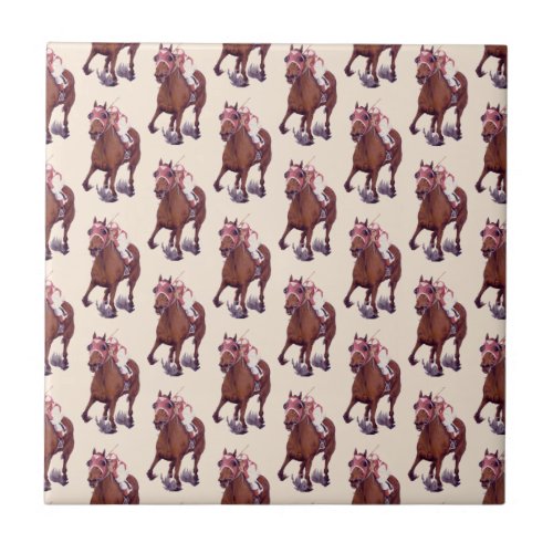 Thoroughbred Race Horse Wins Classic Ceramic Tile