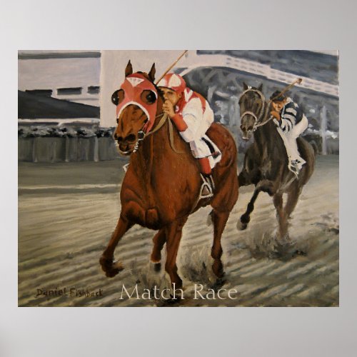 Thoroughbred Race Horse Wins Classic Poster