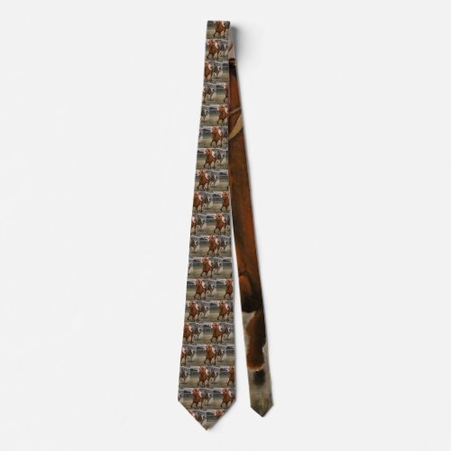 Thoroughbred Race Horse Wins Neck Tie