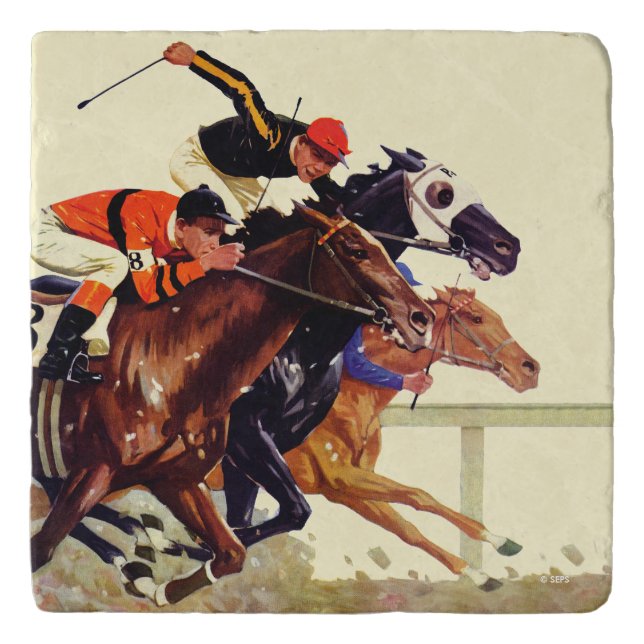 Thoroughbred Race Trivet (Front)