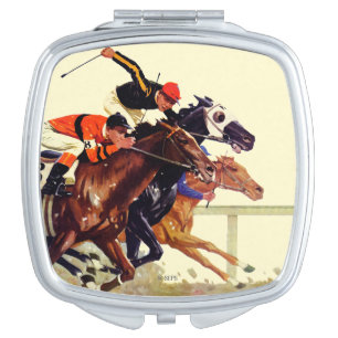 Thoroughbred Race Vanity Mirror