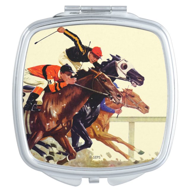 Thoroughbred Race Vanity Mirror (Front)