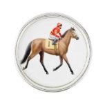 Thoroughbred Racehorse Racing Lapel Pin