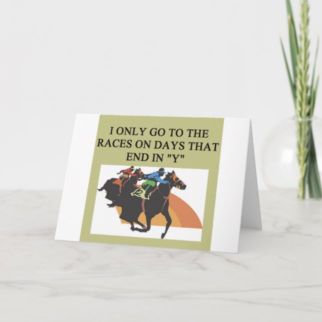 thoroughbred racing lovers card (Front)