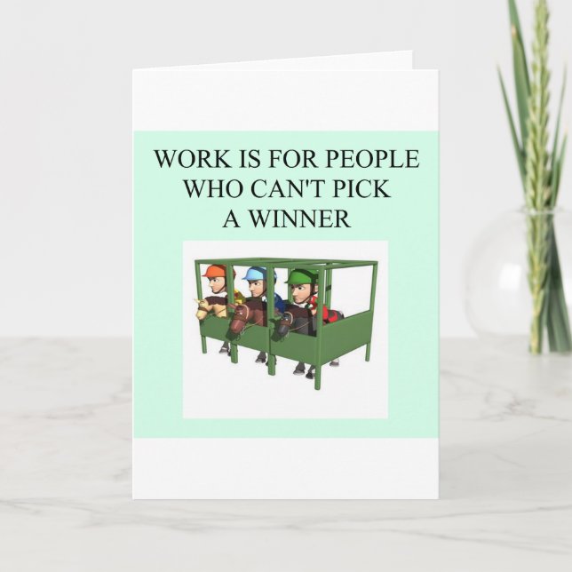 thoroughbred racing lovers card (Front)