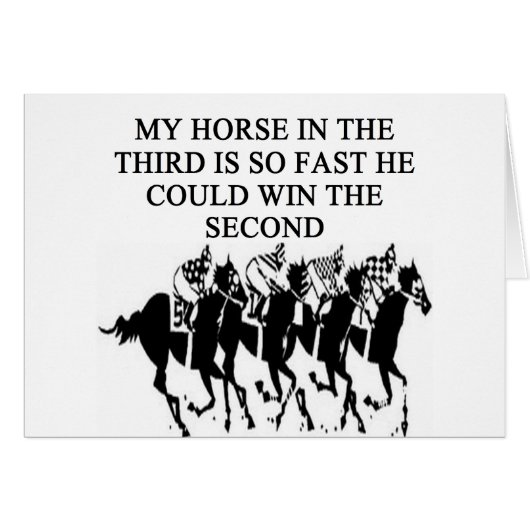 thoroughbred racing lovers cards (Front Horizontal)