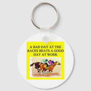 thoroughbred racing lovers keychain